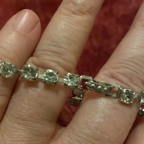 Vintage rhinestone bracelet PM 1726 - Picture 2 of 6